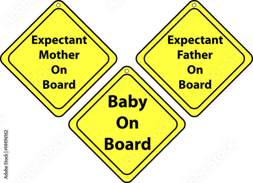 Baby/Expectant Mother-Father On Board Sign