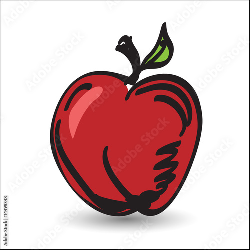 Red apple editable vector
