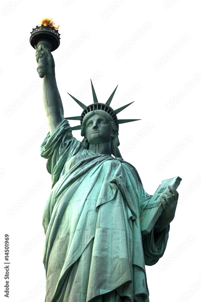 Obraz premium NY Statue of Liberty isolated on white