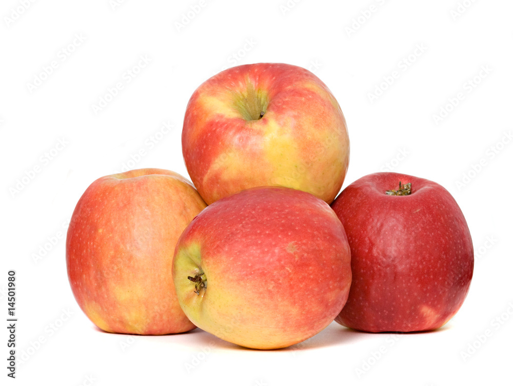 Red apples isolated on white background Red apples isolated on white background