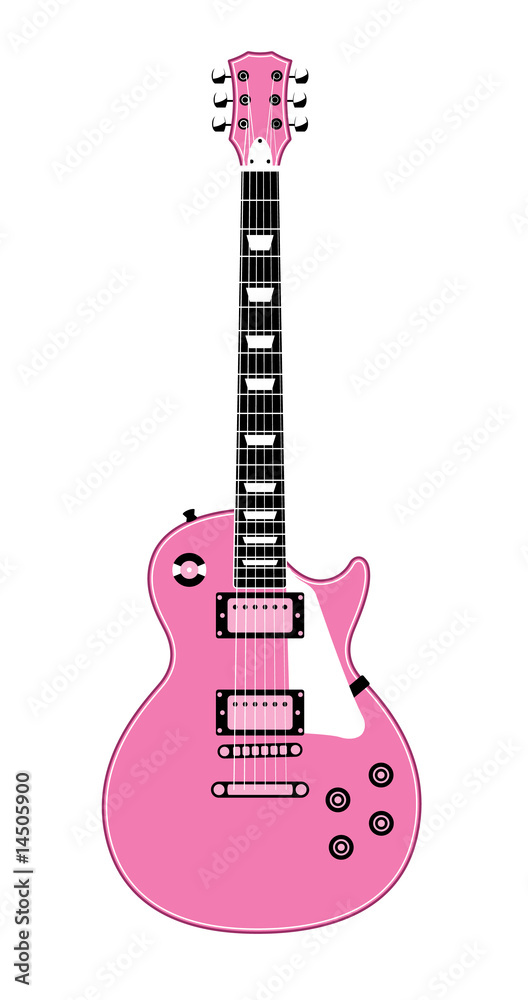 Obraz premium pink electric guitar