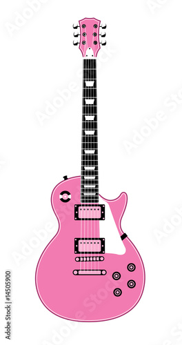 pink electric guitar