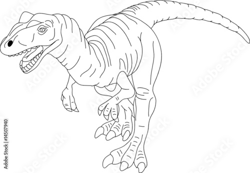 vector - aggressive t-rex isolated on background