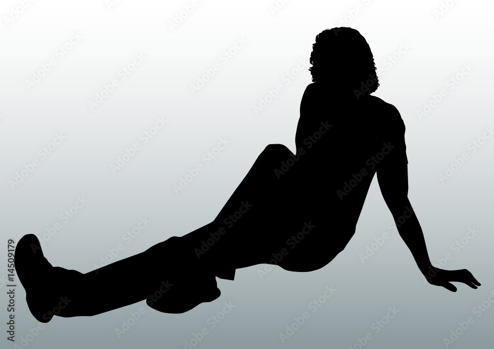 silhouette man
