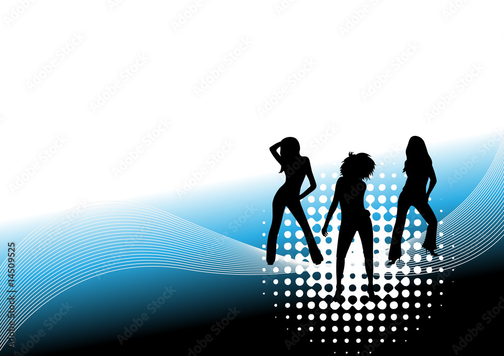 Party Girl Flyer Poster Audience Happy Dance Party Girl Flyer Poster Audience Happy Dance