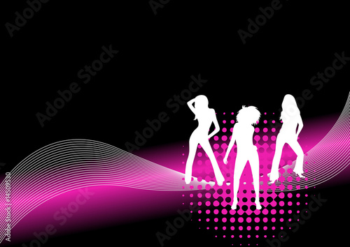Party Girl Flyer Poster Audience Happy Dance