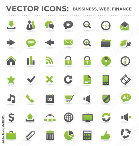 vector business web finance icons