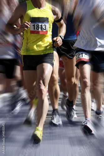 Marathon runners - blurred motion