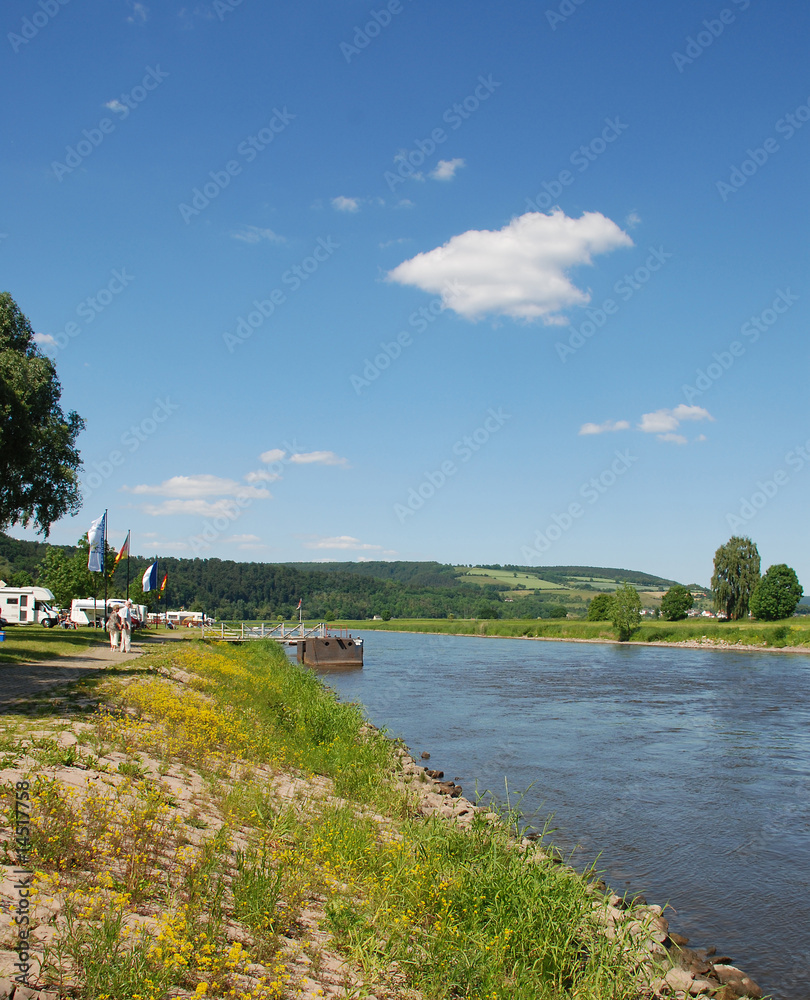 Fototapeta premium Weser bei Polle (2)