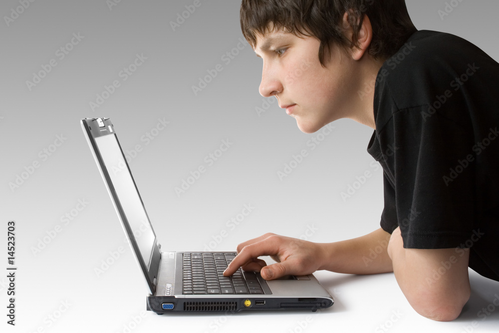 boy and laptop boy and laptop