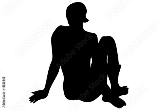 Frau - sitzen
