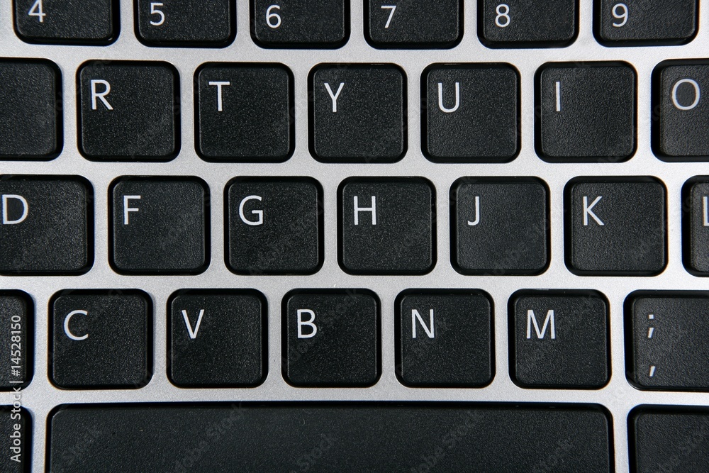 Computer laptop keywboard closeup macro Computer laptop keywboard closeup macro