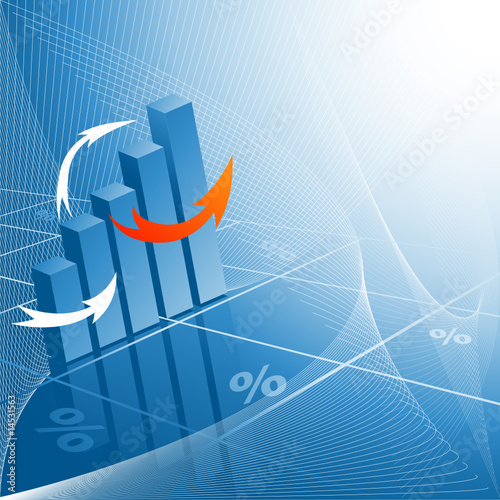 vector abstract bar graphs with reflections