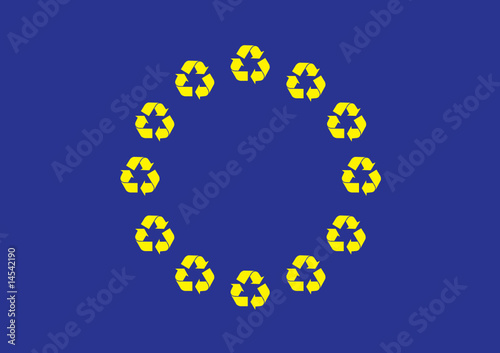 europe flag recycle photo