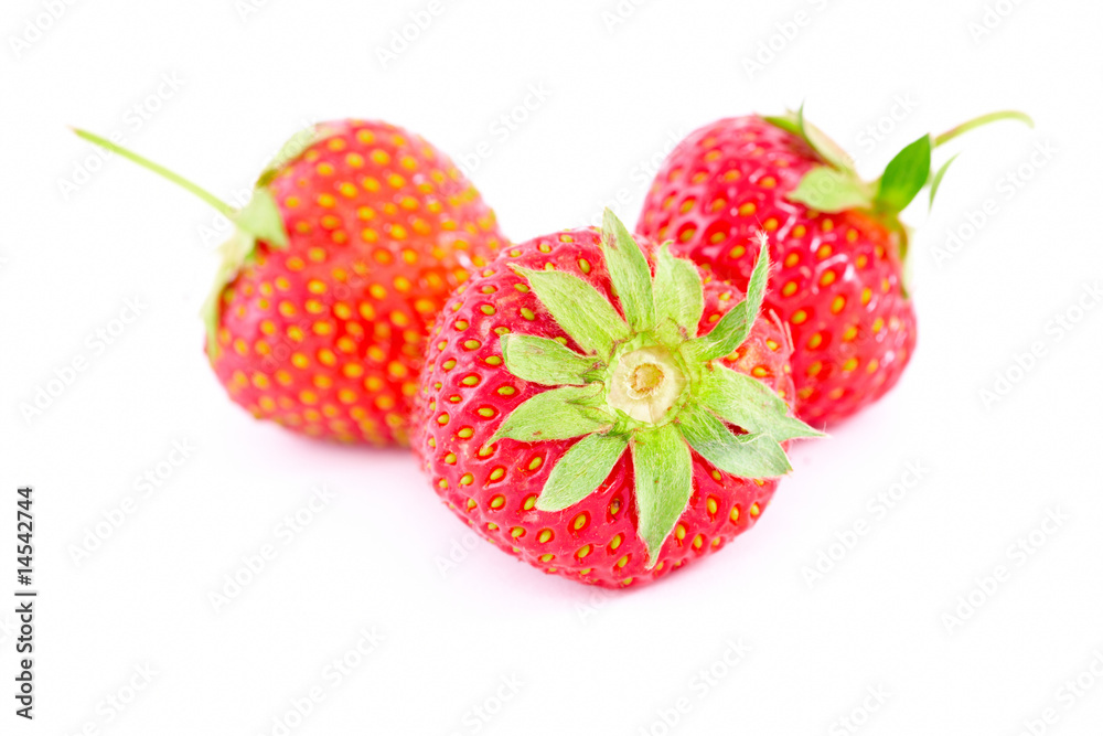 Fresh srawberries, isolated on white Fresh srawberries, isolated on white