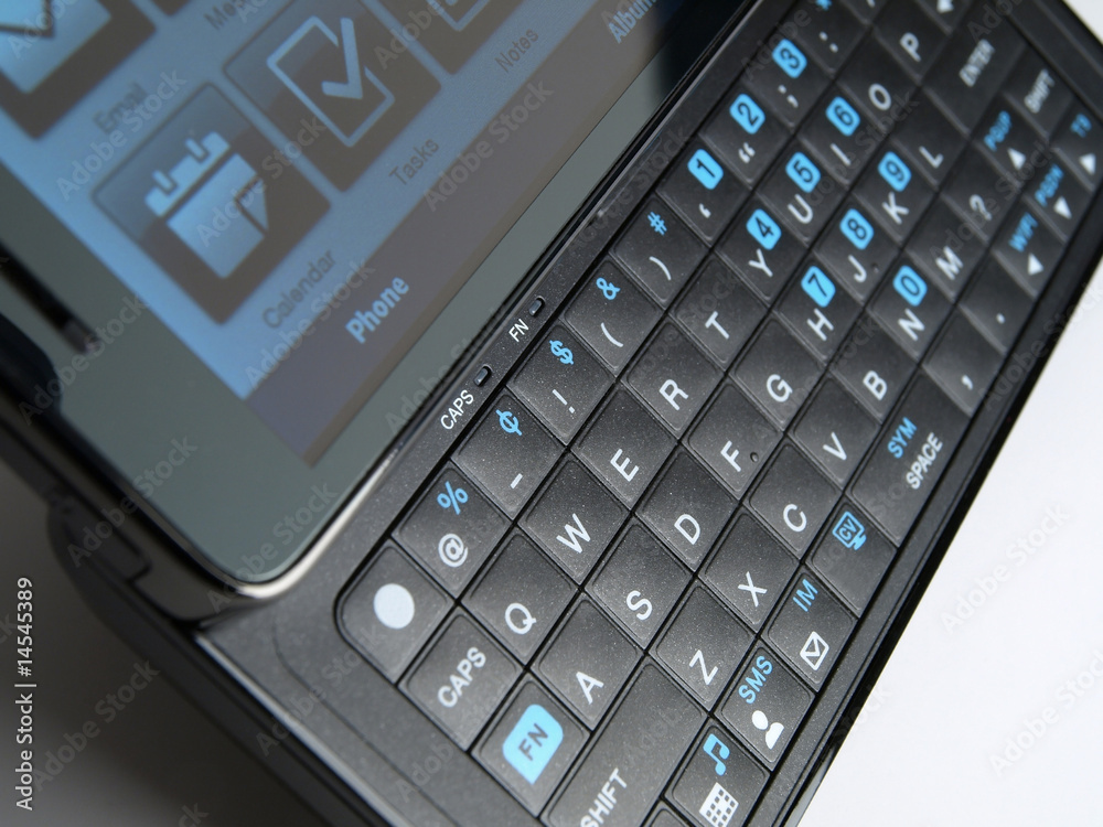 Smart Phone QWERTY keypad angle view 2 Smart Phone QWERTY keypad angle view 2
