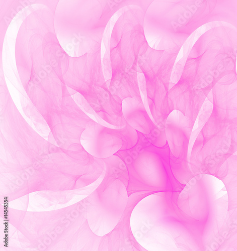 abstract  soft pink hearts and scrolls