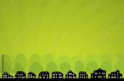 Green City Skyline. Vector Ecology Collection.