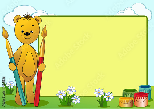Cartoon funny bear.