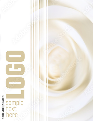 white rose and easy to remove the text