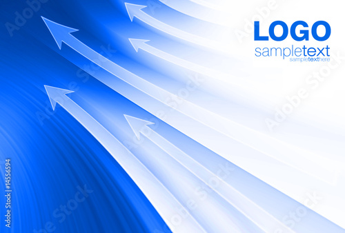 Abstract blue growth (easy to remove the text)