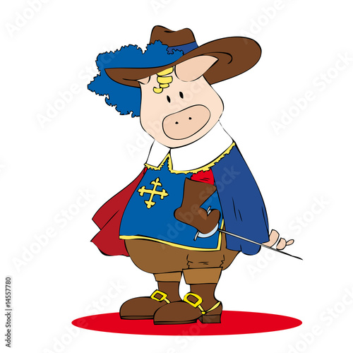 Musketeer pig