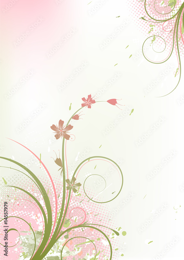 Grunge Floral Background