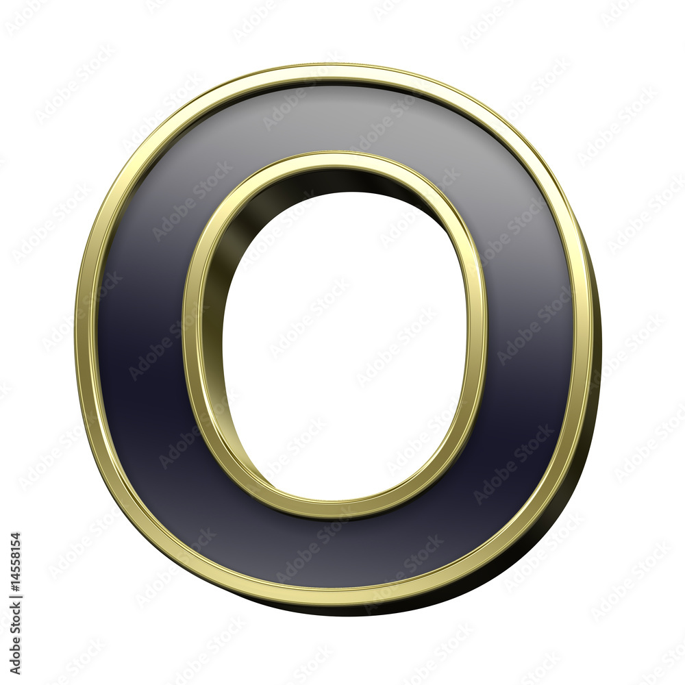 One letter from black with gold shiny frame alphabet set One letter from black with gold shiny frame alphabet set