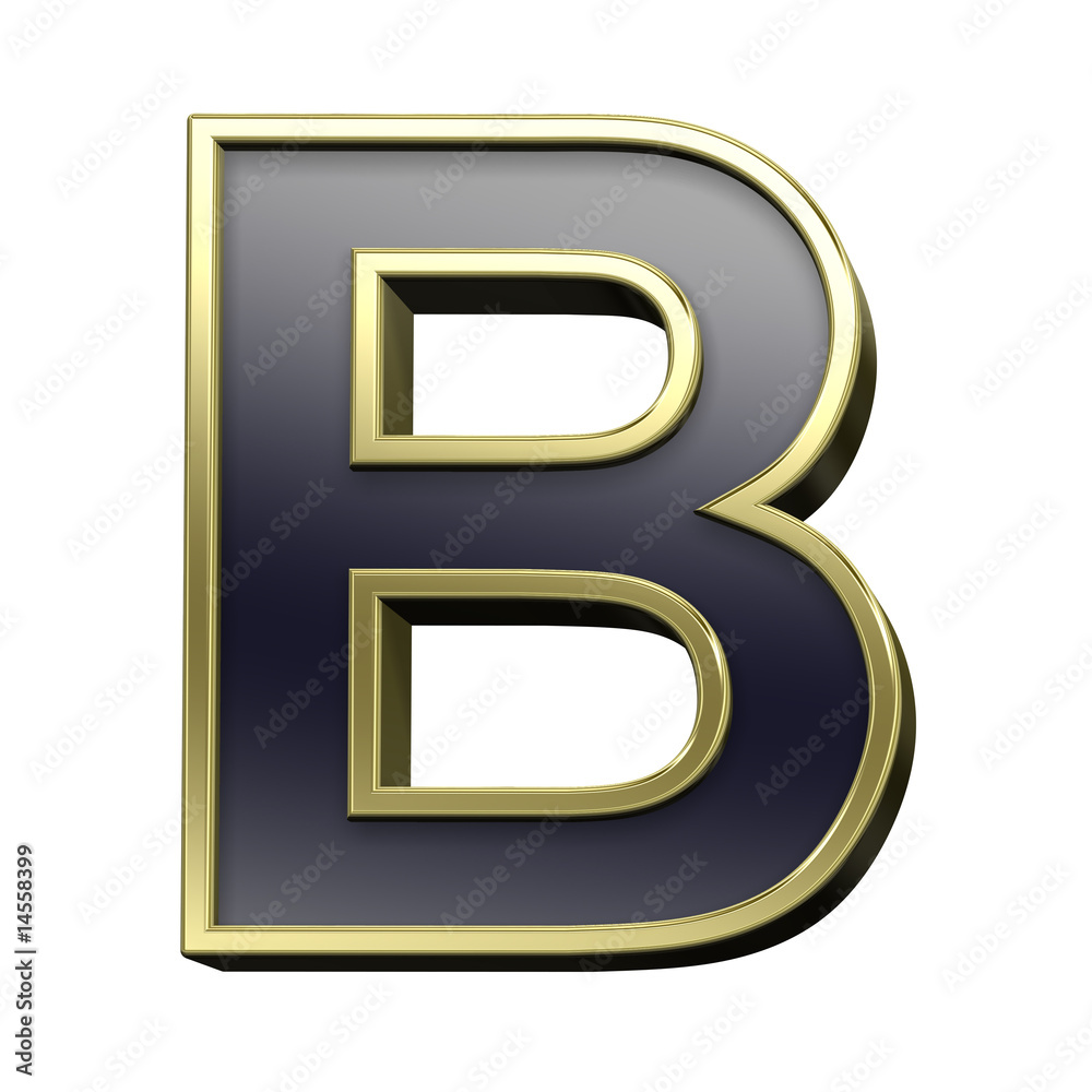 One letter from black with gold shiny frame alphabet set. One letter from black with gold shiny frame alphabet set.