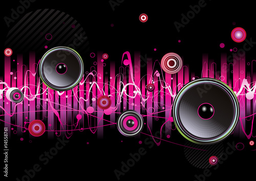 abstract party design with urban music scene