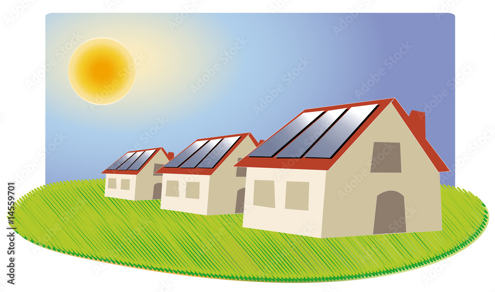lotissement maisons à panneaux solaire