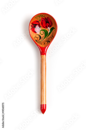 Hand painted wooden spoon