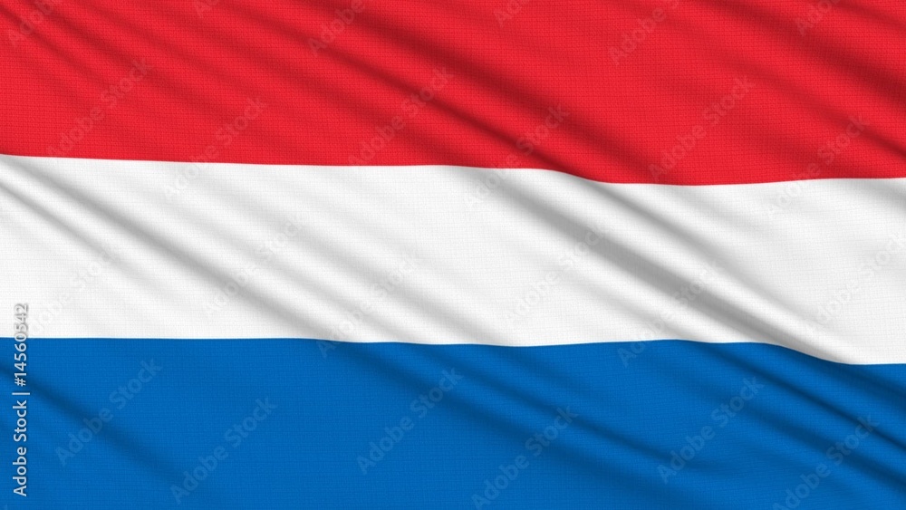Dutch Flag, with real structure of a fabric