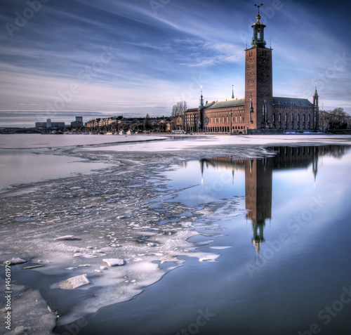City hall Stockholm, in win...