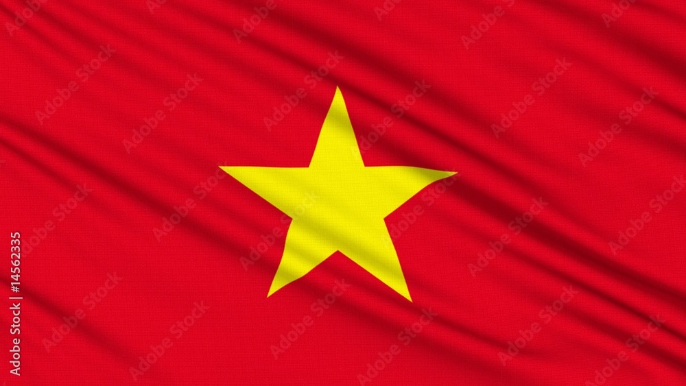 Vietnamese Flag, with real structure of a fabric Vietnamese Flag, with real structure of a fabric