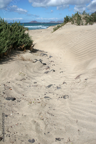 sand dunes on Famara beach