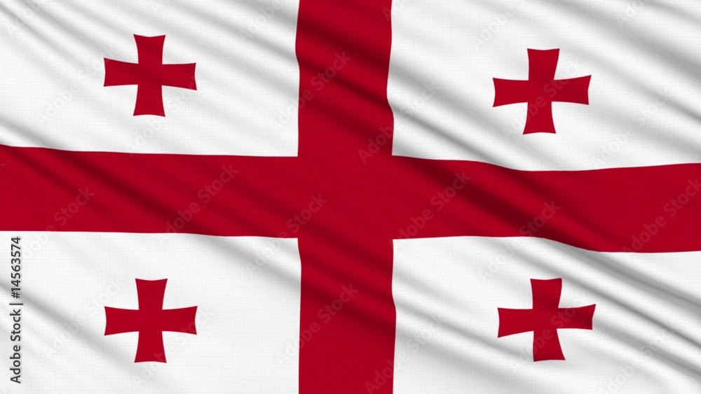 Georgia Flag, with real structure of a fabric Georgia Flag, with real structure of a fabric