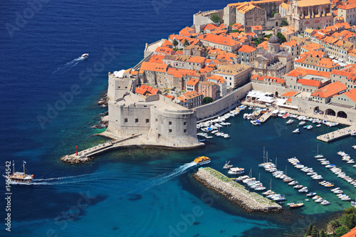 A panoramic view of old city of Dubrovnik, Croatia #14564542