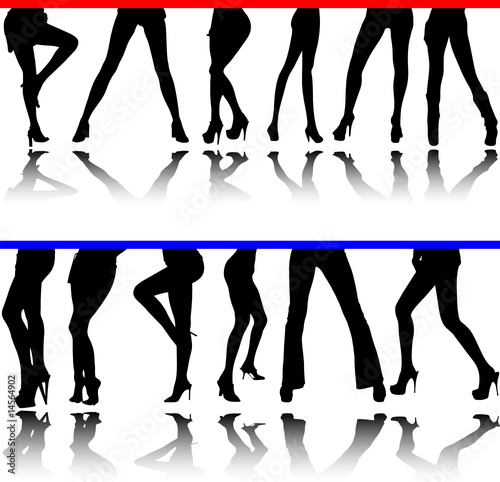 woman legs vector silhouettes