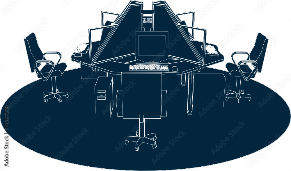 Working Place Office Vector 01