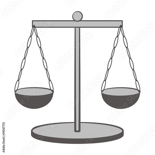 Vector of scales of justice