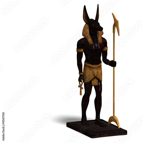 statue of egyptian god anubis