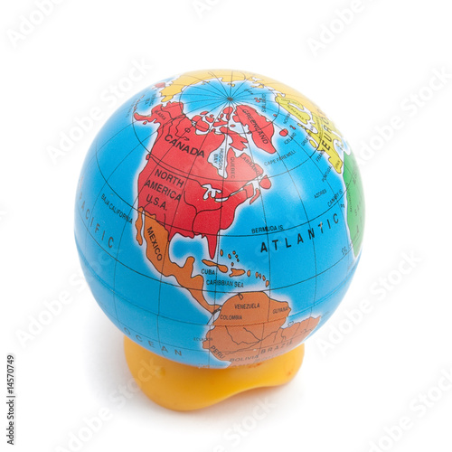 Pencil sharpiner as earth globus isolated