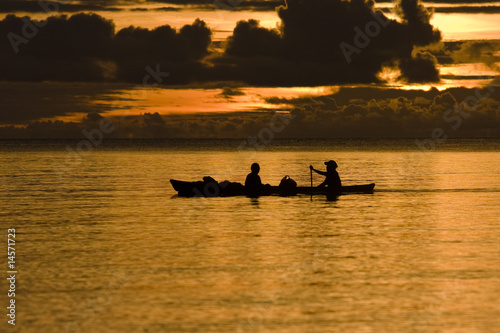 Fishermen at dusk