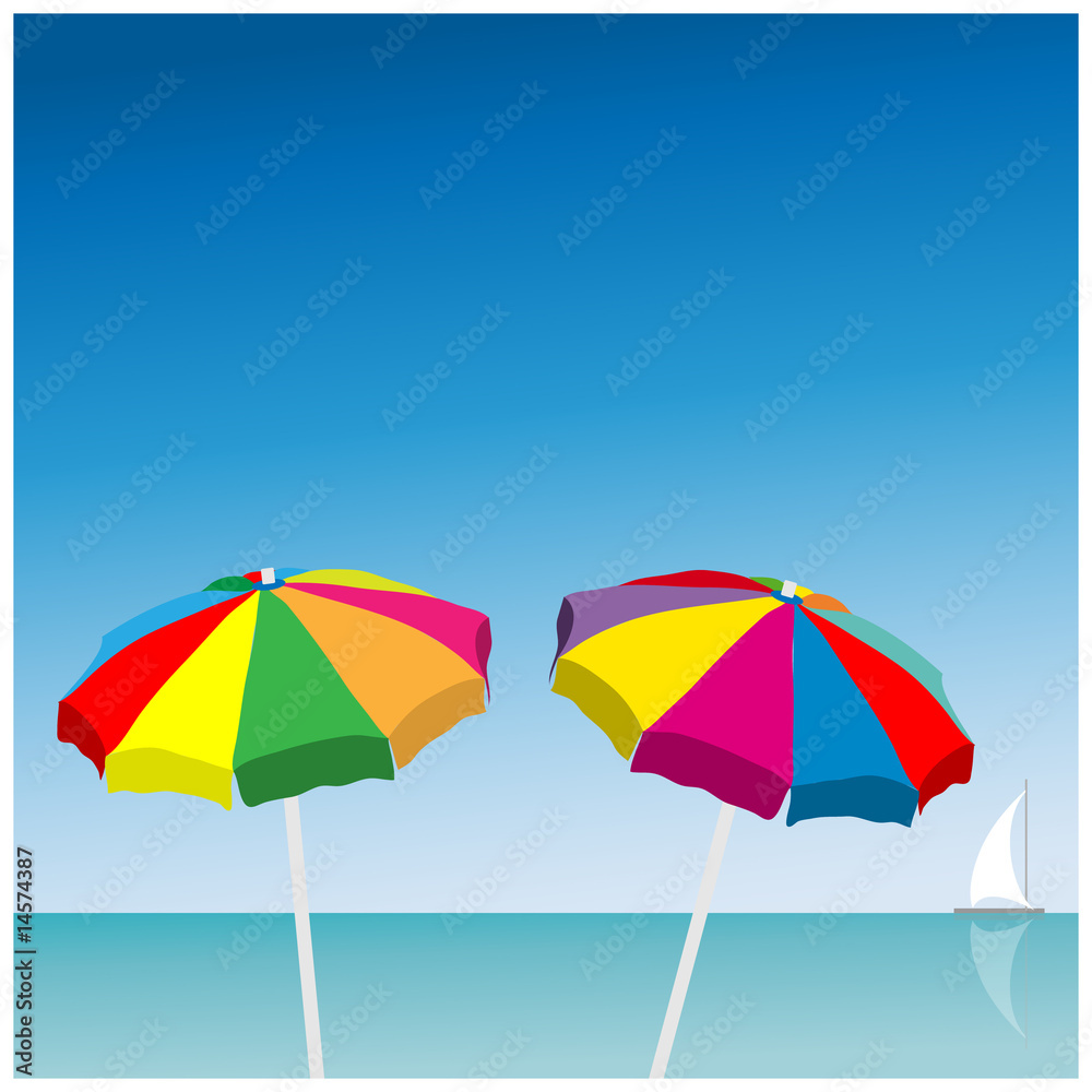 Vettoriale Stock ombrelloni colorati | Adobe Stock