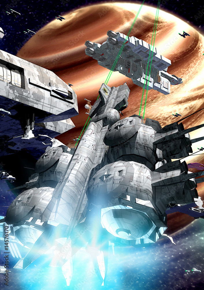 Fototapeta premium space war