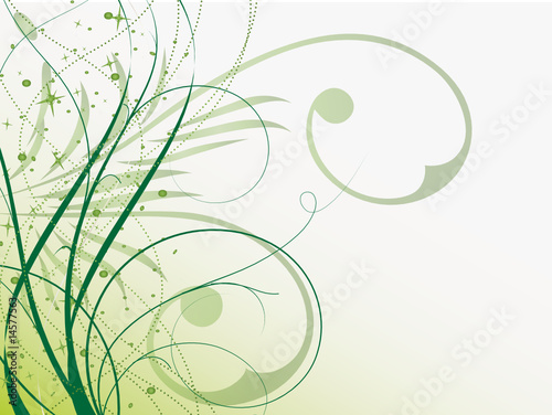 arabesque floral fluo vert