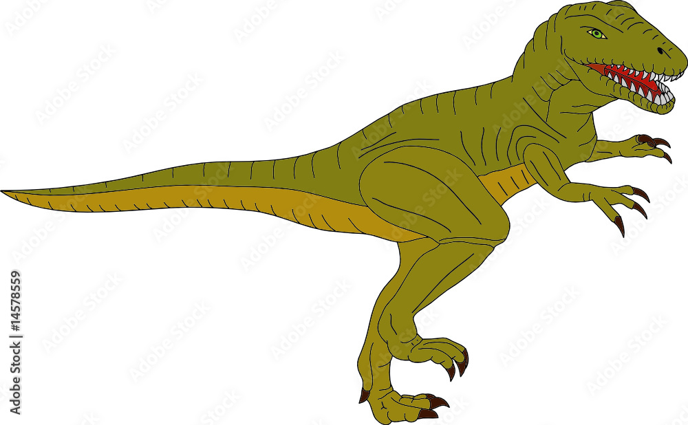 Fototapeta premium vector - color t-rex isolated on background
