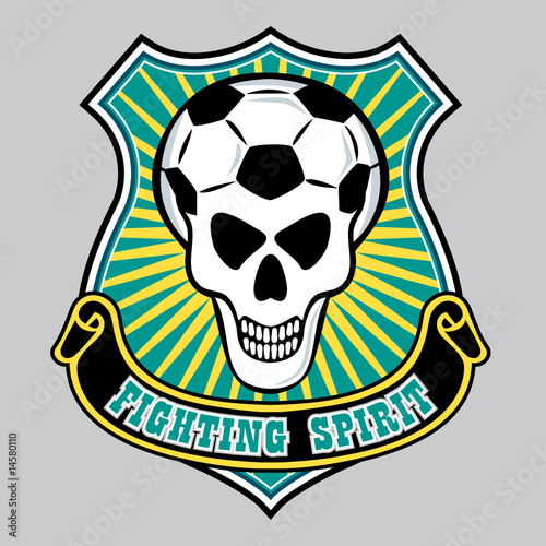 Signet fussball totenkopf