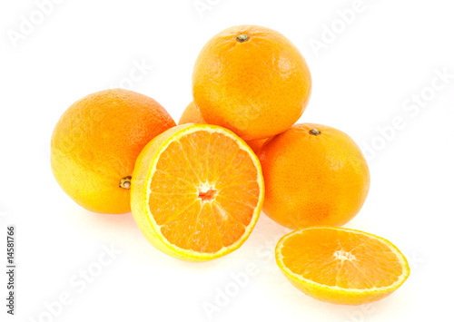 four entire and one cut mandarin